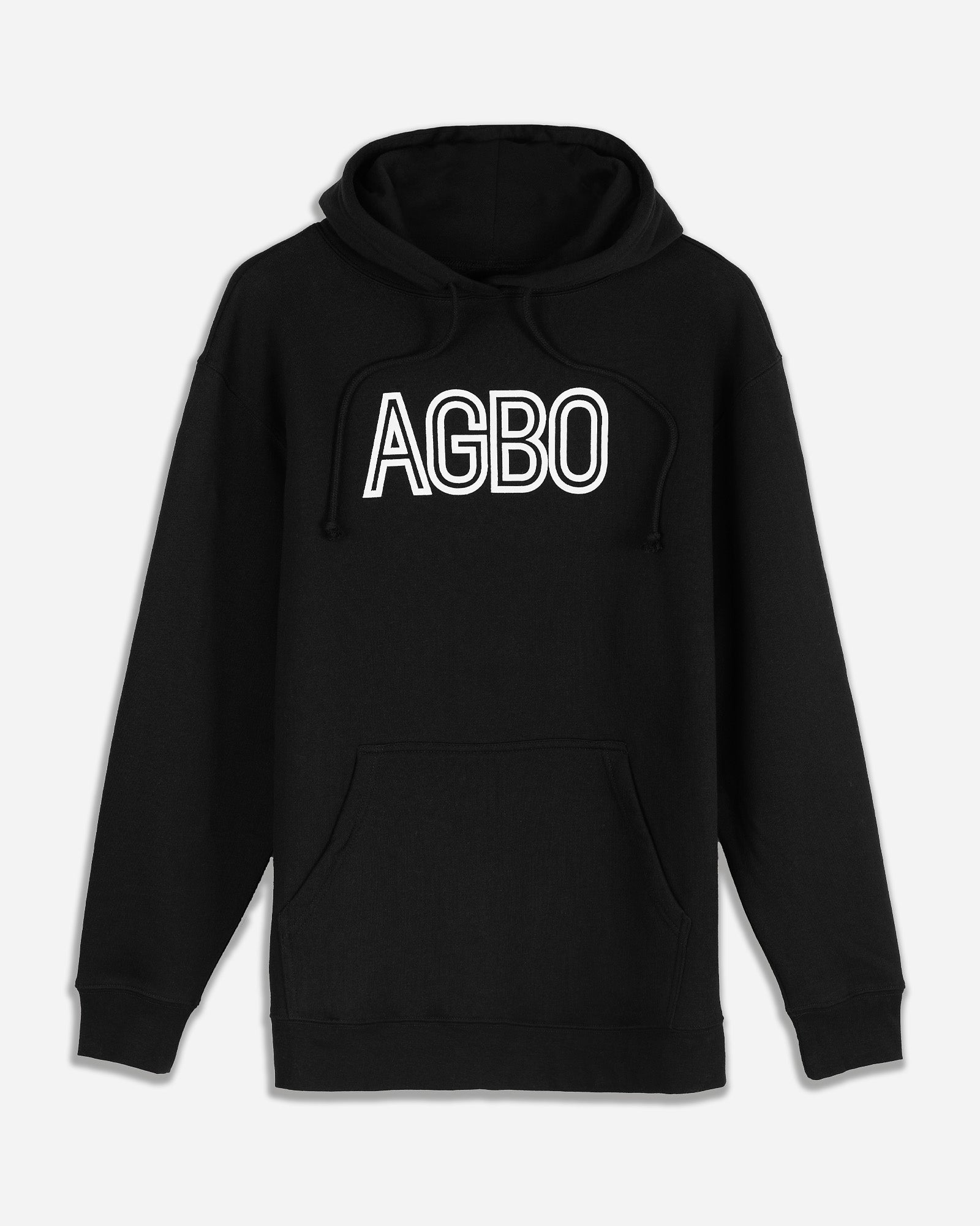 White Logo AGBO Hooded Sweatshirt