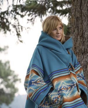 Beth's Lindsey Thornburg Pagosa Springs Blue Aztec Cloak