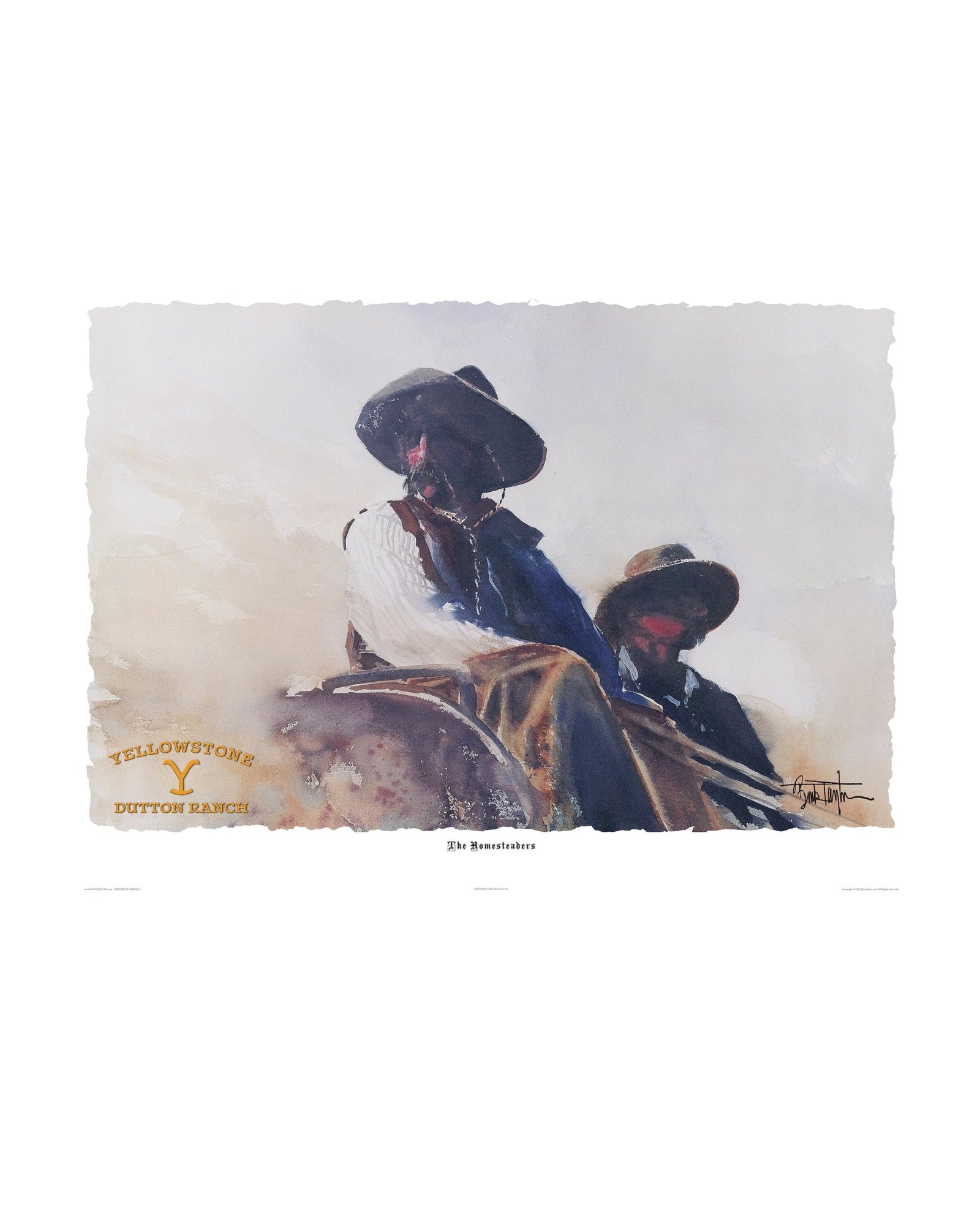 Buck Taylor Signed Art: The Homesteaders