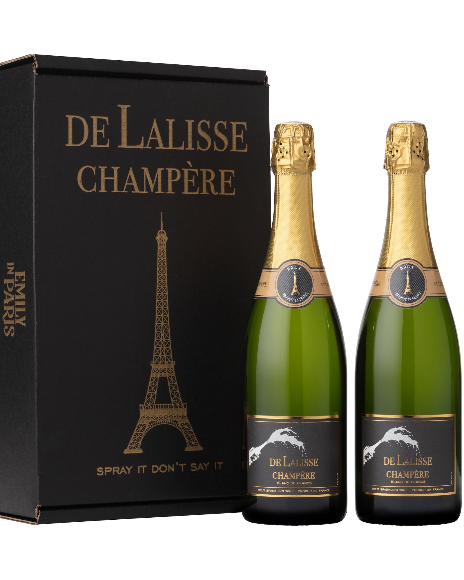 De Lalisse Champére Sparkling Wine 2 Bottle Gift Box
