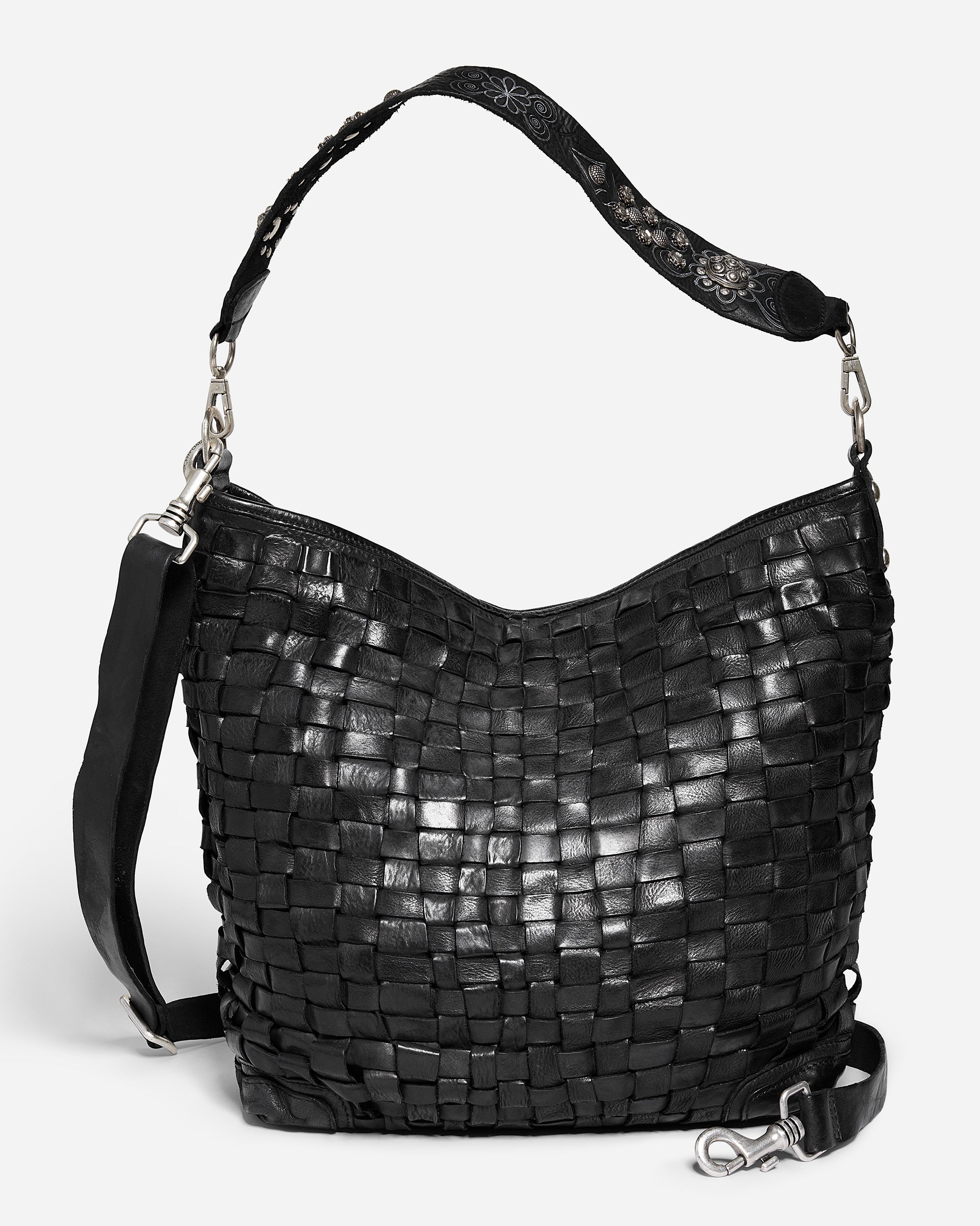 New Free People La Noche Black Studded, Leather Tote Bag Purse | Leather  tote bag, Tote bag purse, Purses and bags