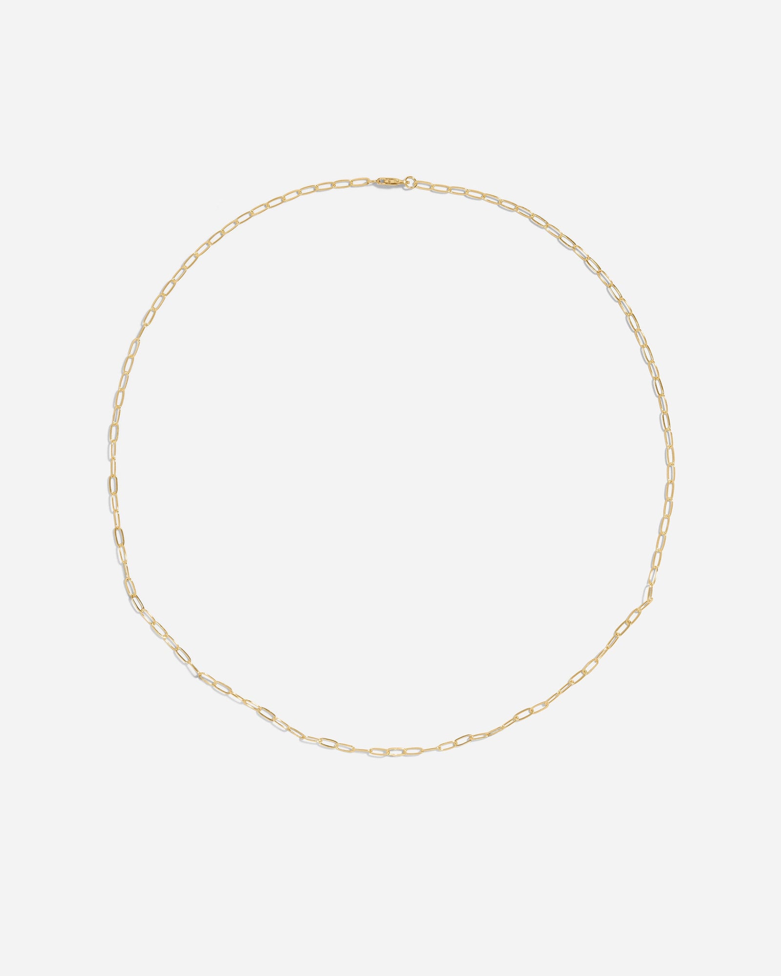 14K Gold Plated Sterling Silver Paper Clip Chain