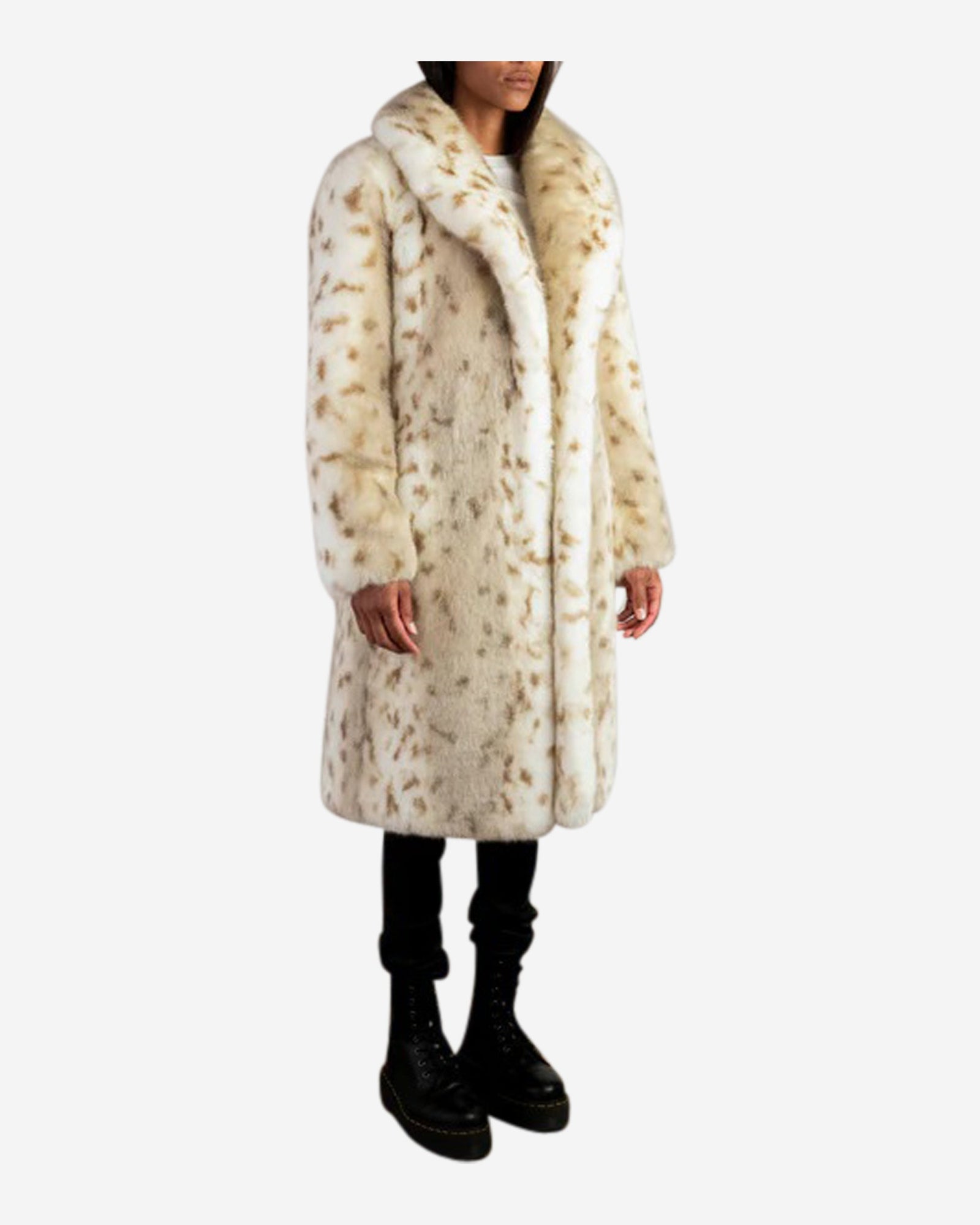 Beth's Faux Fur Lynx Coat By Faz