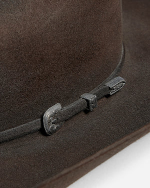Rip's Cattleman Crown Distressed Brown Cowboy Hat