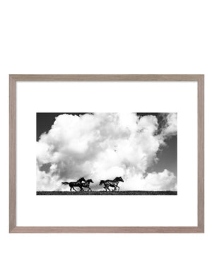 Four Horses Running - Yellowstone Set Photography By Official Yellowstone Set Photographer, Emerson "Paco" Miller  - 16" X 20"