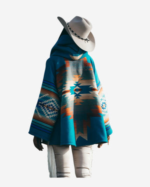 Beth's Lindsey Thornburg Pagosa Springs Blue Aztec Cloak