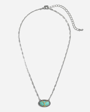 Yellowstone Brand Oval Tuquoise Necklace