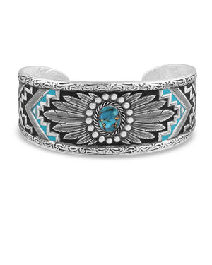 Blue Spring Turquoise Cuff Bracelet