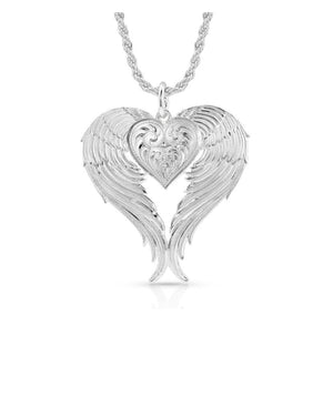 Angel Heart Silver Necklace