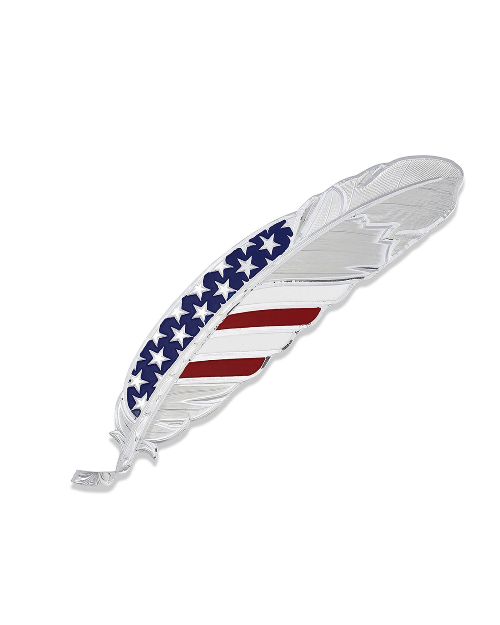 Patriotic Flag Hat Feather by Montana Silversmiths