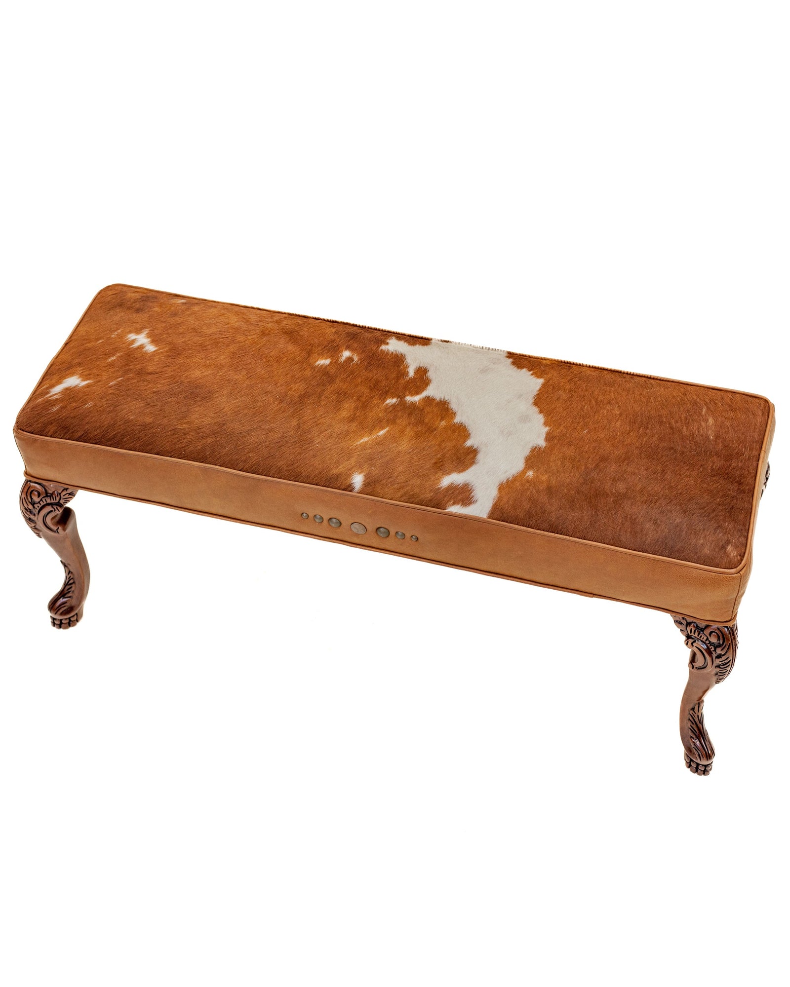 The Great Room Cowhide Bench