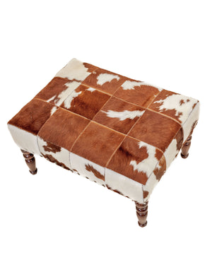 The Cowhide Patchwork Ottoman