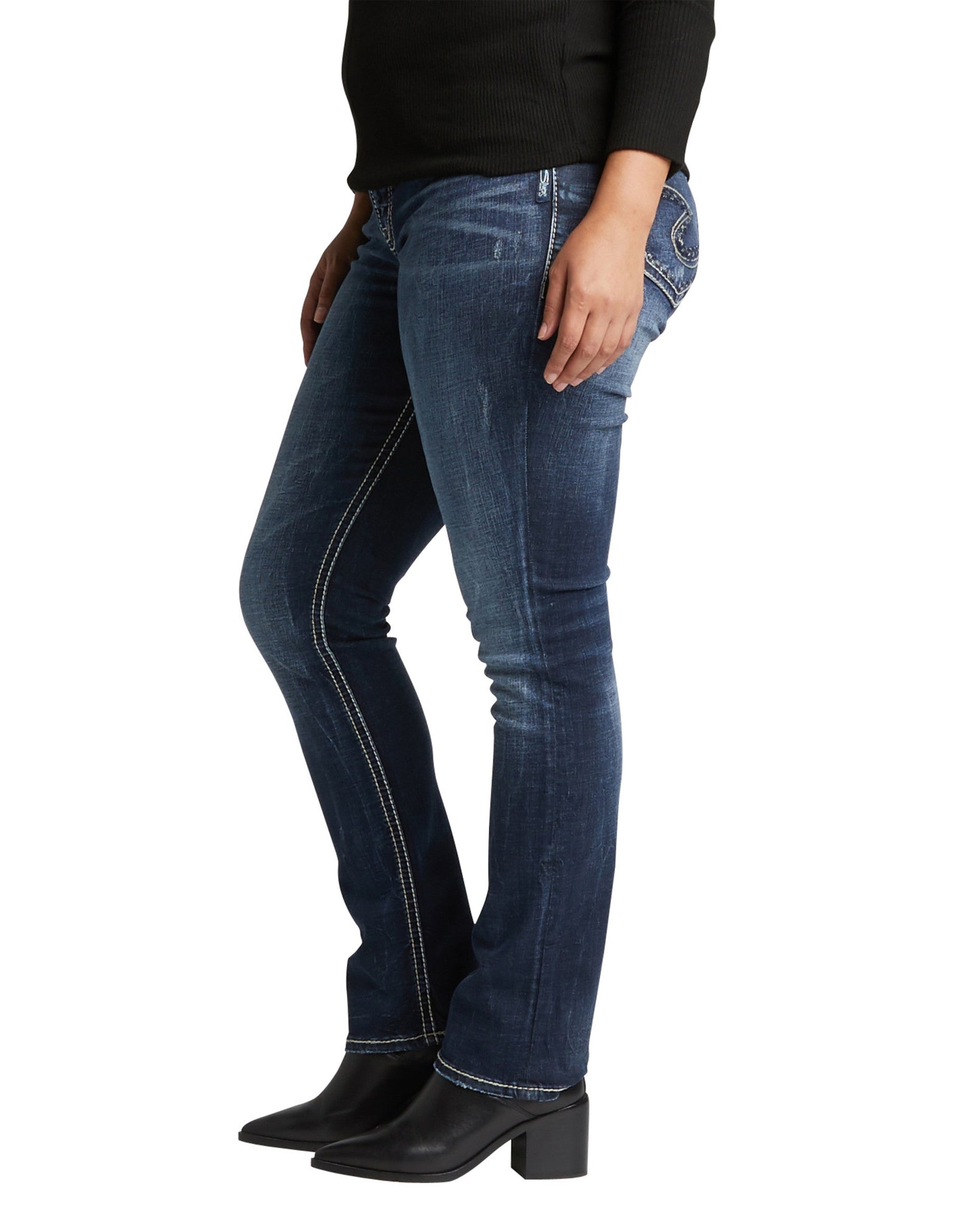 Suki Mid Rise Straight Leg Jeans Plus Size