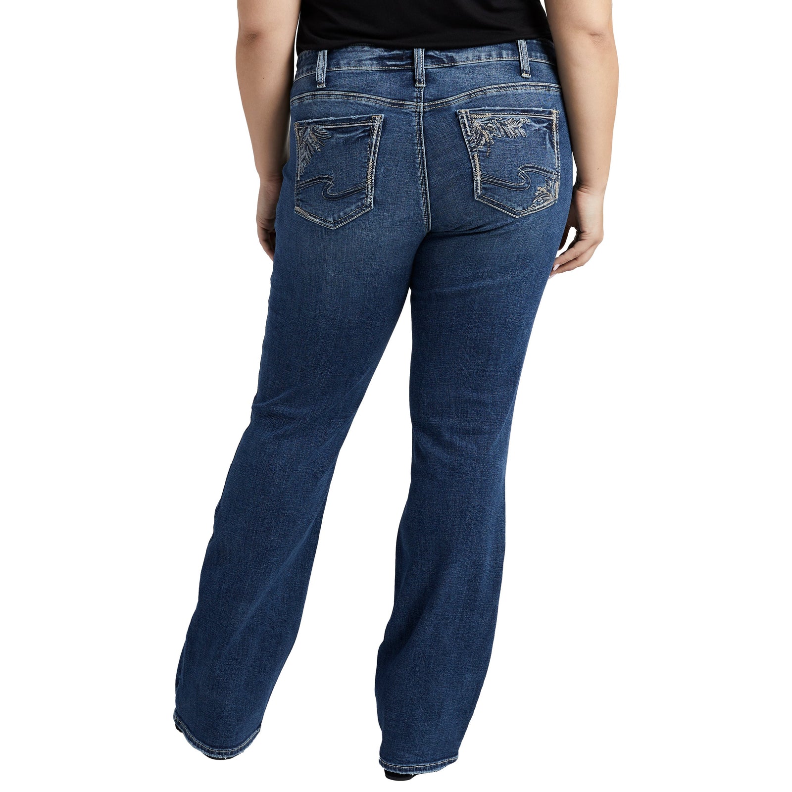 Elyse Mid Rise Slim Bootcut Jeans Plus Size