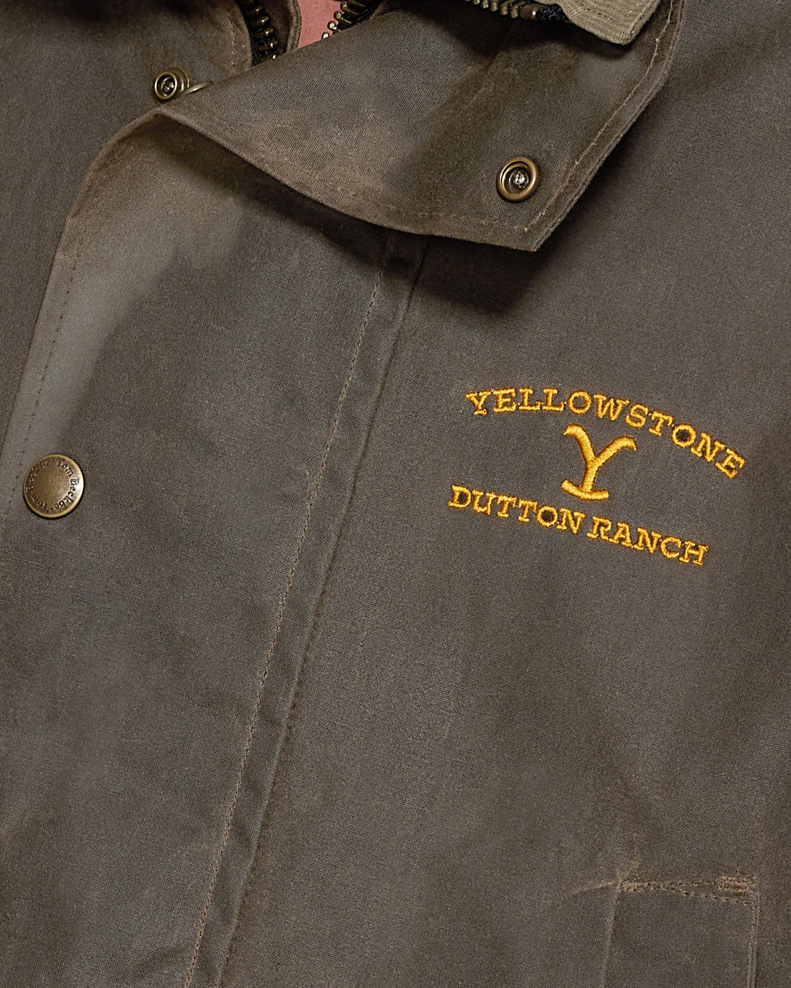 Kinsman Weatherpoof 6 Oz Waxed Canvas Yellowstone Logo Vest