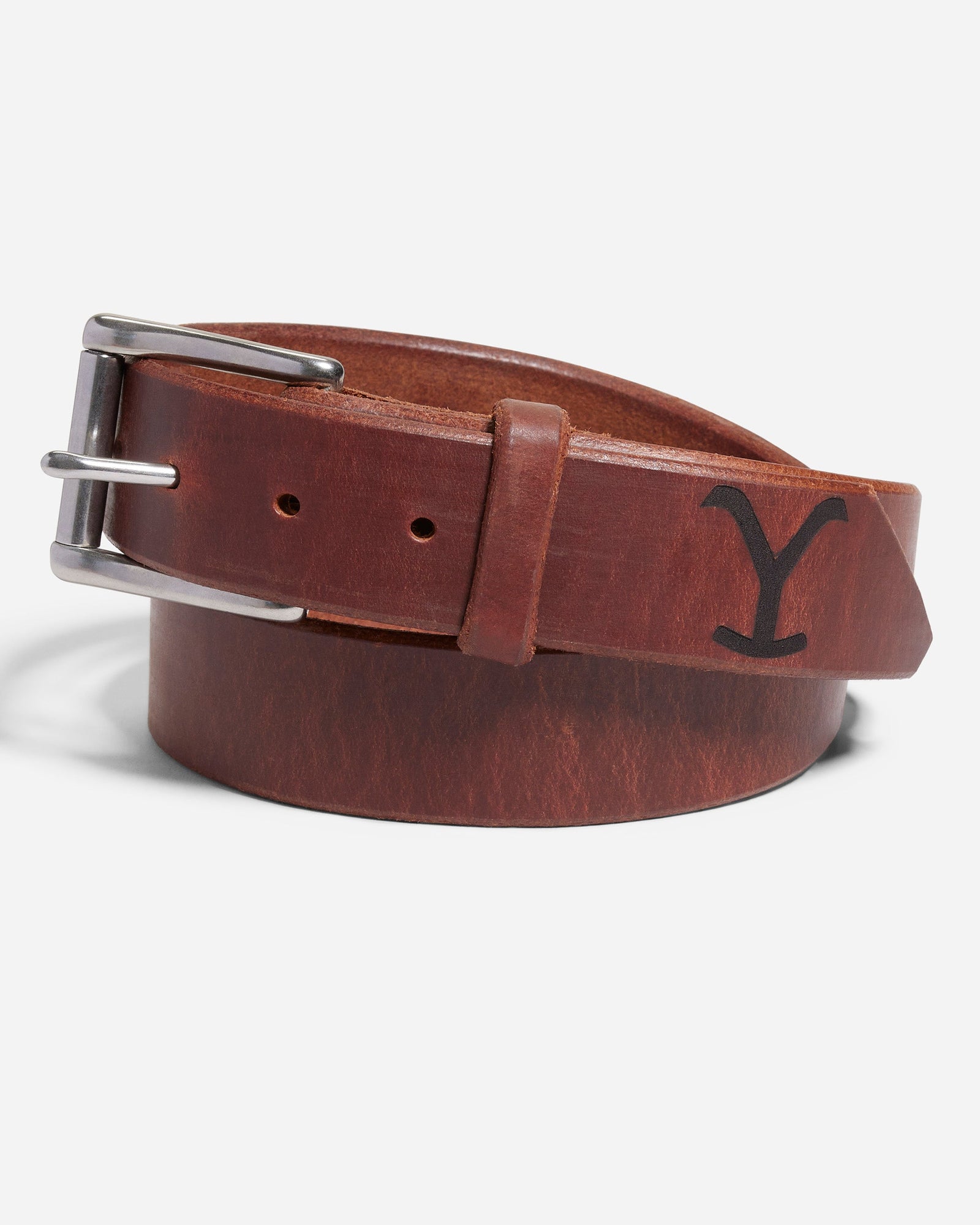 Teskey's Leather Belt With Y Brand